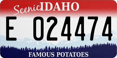 ID license plate E024474