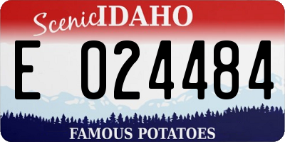 ID license plate E024484
