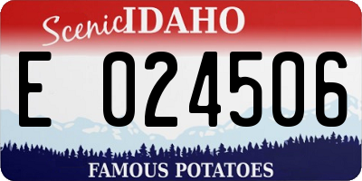 ID license plate E024506