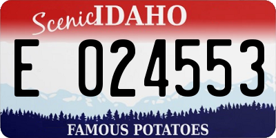 ID license plate E024553