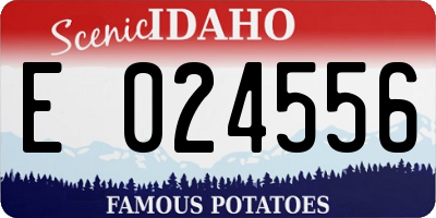 ID license plate E024556