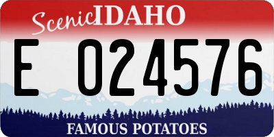 ID license plate E024576