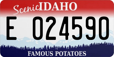 ID license plate E024590