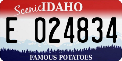 ID license plate E024834