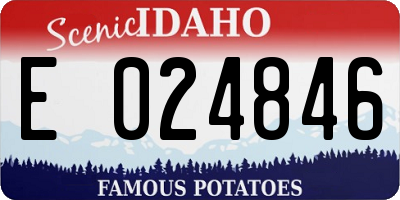 ID license plate E024846
