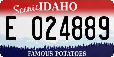 ID license plate E024889
