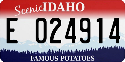 ID license plate E024914