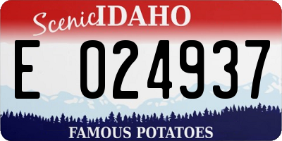 ID license plate E024937
