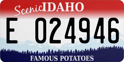 ID license plate E024946