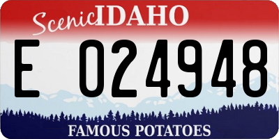 ID license plate E024948