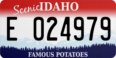 ID license plate E024979