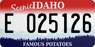 ID license plate E025126