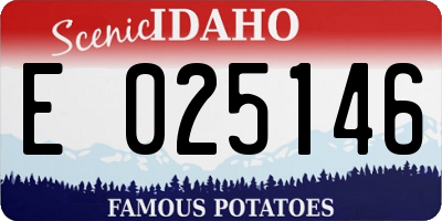 ID license plate E025146