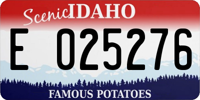 ID license plate E025276