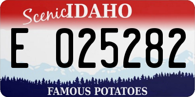 ID license plate E025282