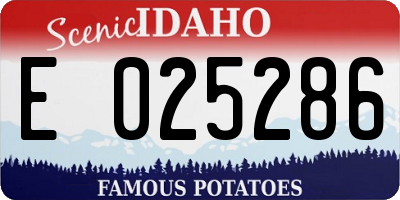 ID license plate E025286