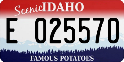 ID license plate E025570