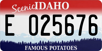 ID license plate E025676