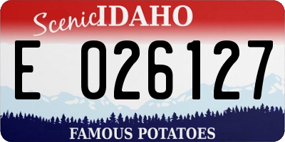 ID license plate E026127