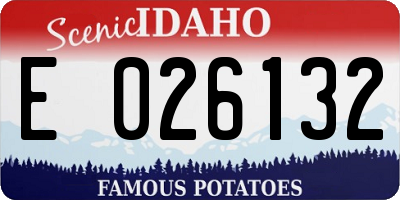 ID license plate E026132