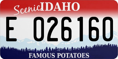 ID license plate E026160
