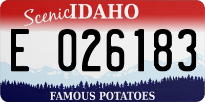 ID license plate E026183