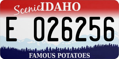 ID license plate E026256
