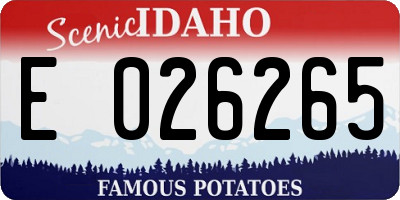 ID license plate E026265