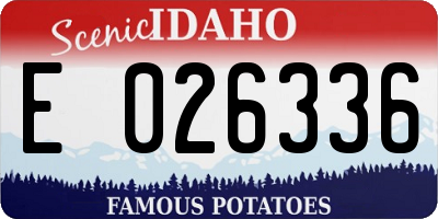 ID license plate E026336