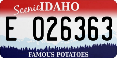 ID license plate E026363