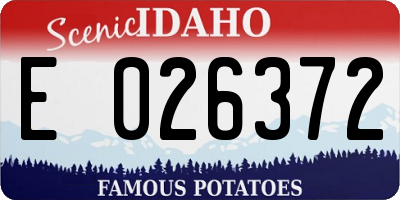 ID license plate E026372