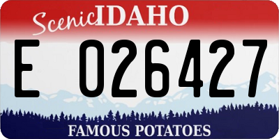 ID license plate E026427