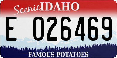 ID license plate E026469