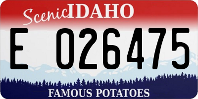 ID license plate E026475