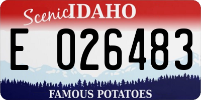 ID license plate E026483