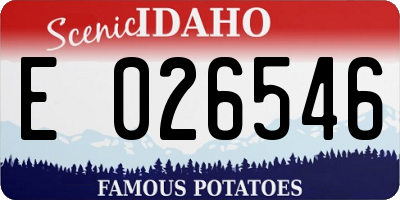 ID license plate E026546