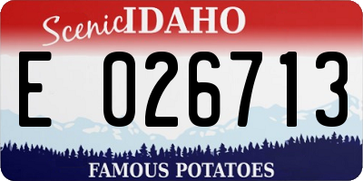 ID license plate E026713