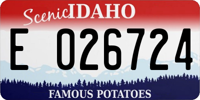 ID license plate E026724