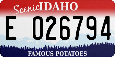 ID license plate E026794