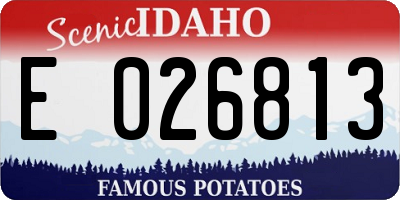 ID license plate E026813