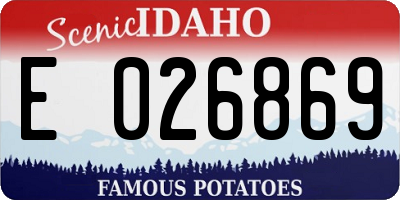 ID license plate E026869