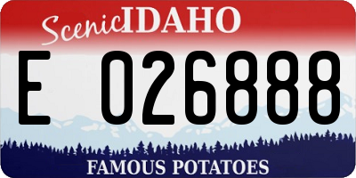 ID license plate E026888
