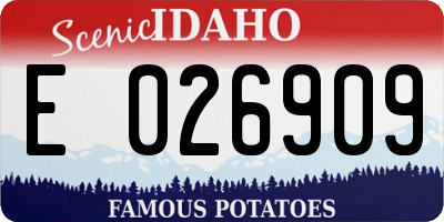 ID license plate E026909