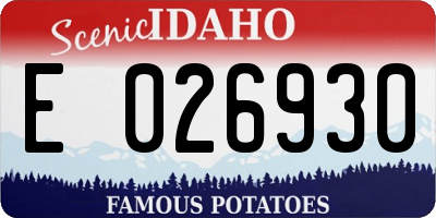 ID license plate E026930