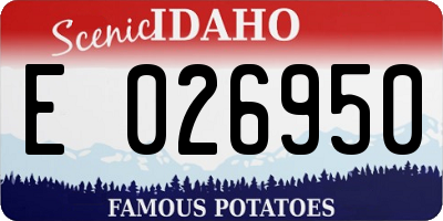 ID license plate E026950