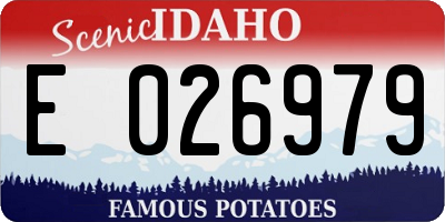 ID license plate E026979