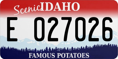 ID license plate E027026
