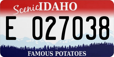 ID license plate E027038