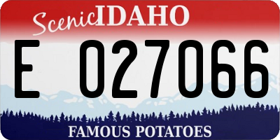 ID license plate E027066