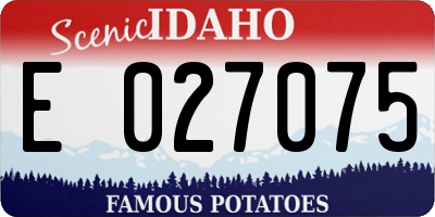 ID license plate E027075